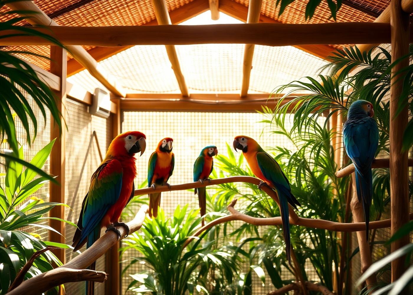 Inside our aviary